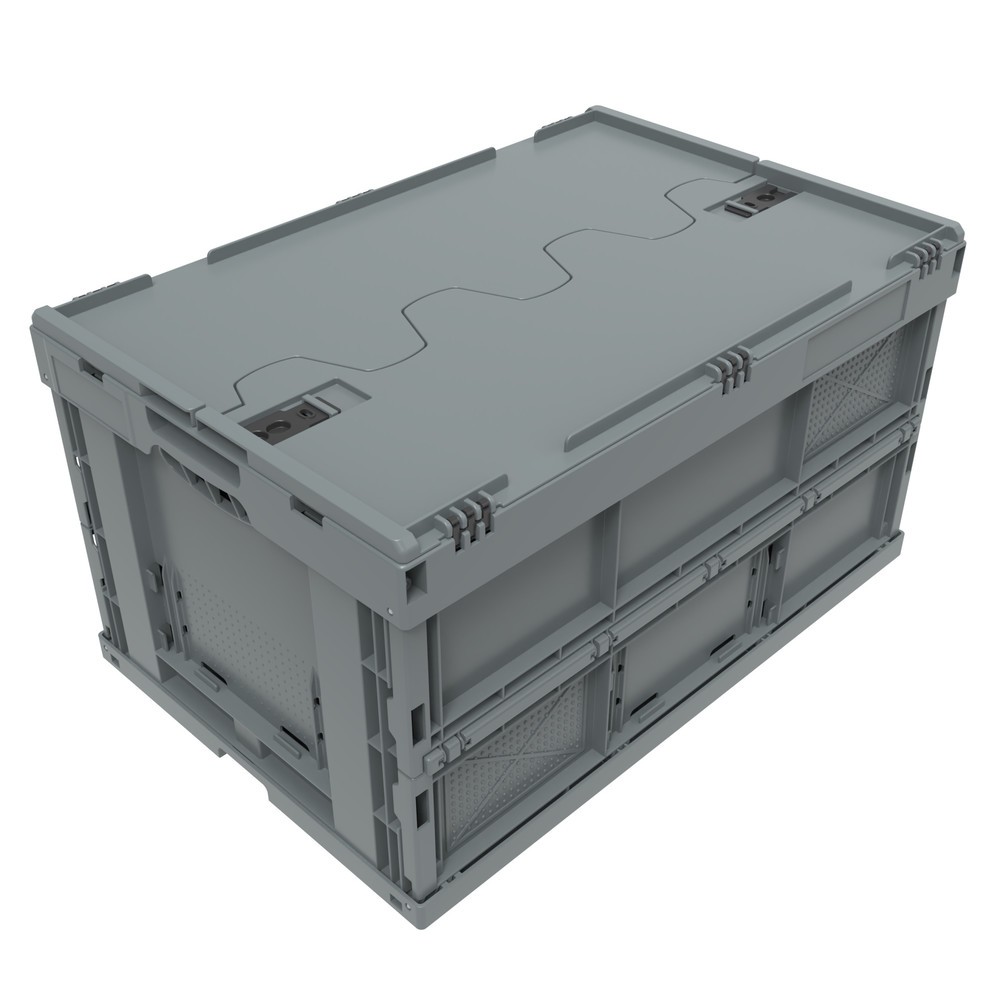 Productafbeelding nr. 3: Euronorm-Eurobox premium, met scharnierdeksel, 60 liter, mgrijs