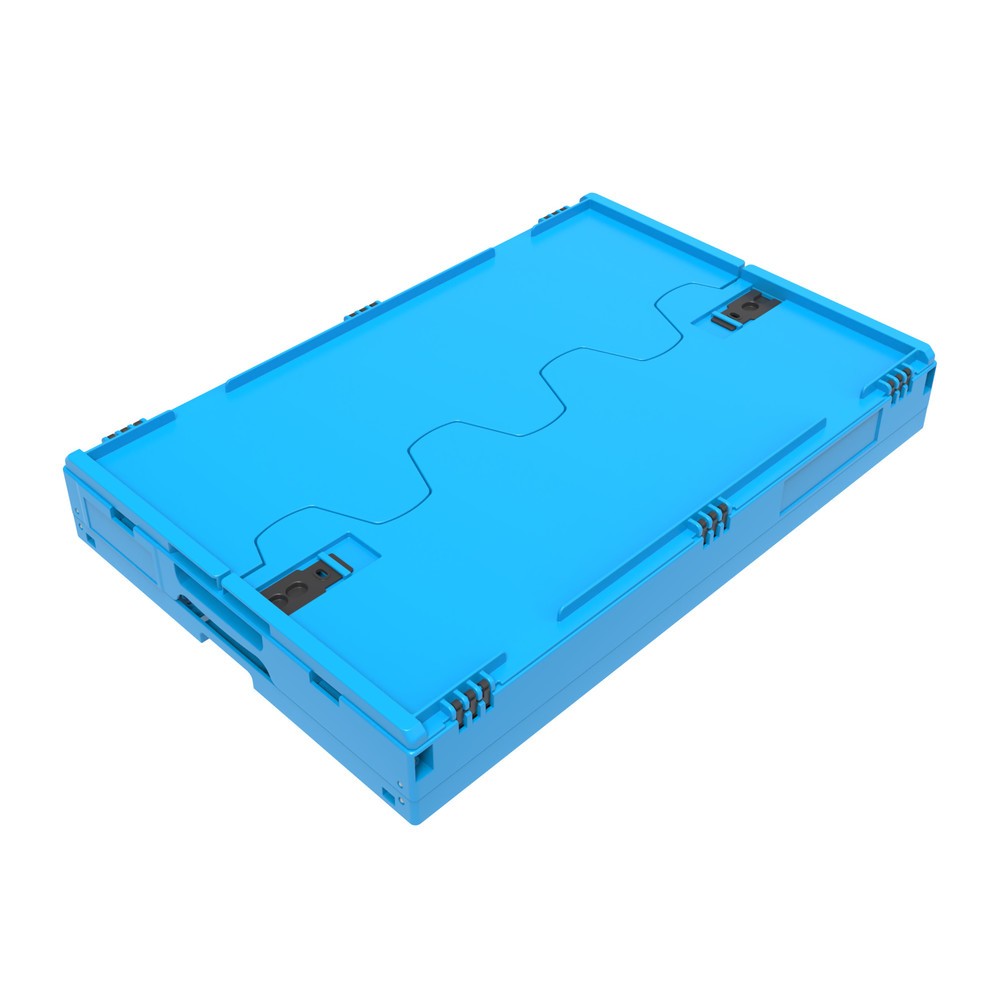 Productafbeelding nr. 5: Euronorm-vouwbak Premium, met scharnierdeksel, 60 liter, blauw