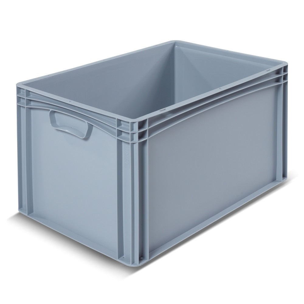 Product afbeelding: Euro-stapelbak BASIC, wanden + bodems gesloten, 64,5 liter