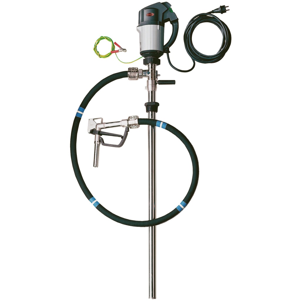 Explosieveilige pompset, voor 99,98% vatenleging, voor jerrycans en vaten Product afbeelding: Explosieveilige pompset, voor 99,98% vatenleging, voor jerrycans en vaten