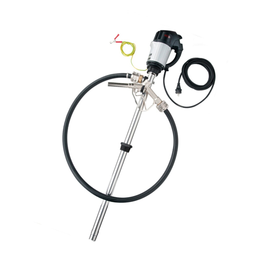 Explosieveilige pompset FLUX, voor licht ontvlambare vloeistoffen, voor vaten van 200 liter, regelbare motor Product afbeelding: Explosieveilige pompset FLUX, voor licht ontvlambare vloeistoffen, voor vaten van 200 liter, regelbare motor