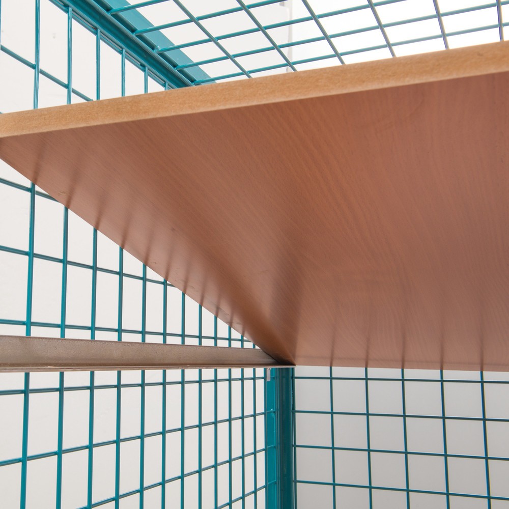 Product afbeelding: Extra plank voor kastwagen Ameise®, roosterwanden, turquoise, h x b x d 25 x 995 x 690 mm