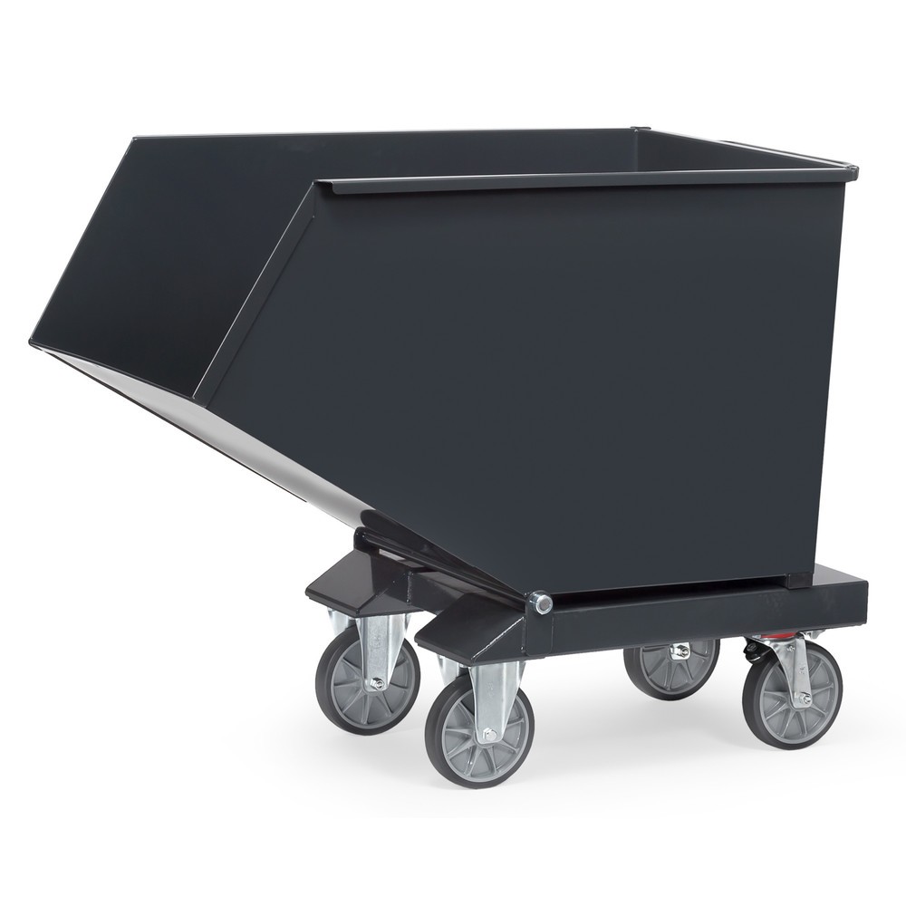Productafbeelding nr. 1: Kiepbak fetra® met wielen, 0,8 m³, antracietgrijs