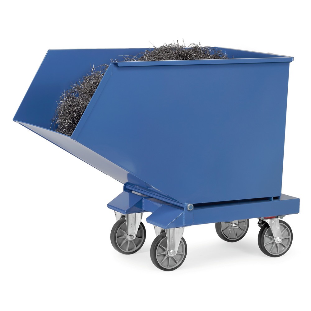 Productafbeelding nr. 3: fetra® kiepbak met aftapkraan, volume 0,45 m³, RAL 5007 briljantblauw