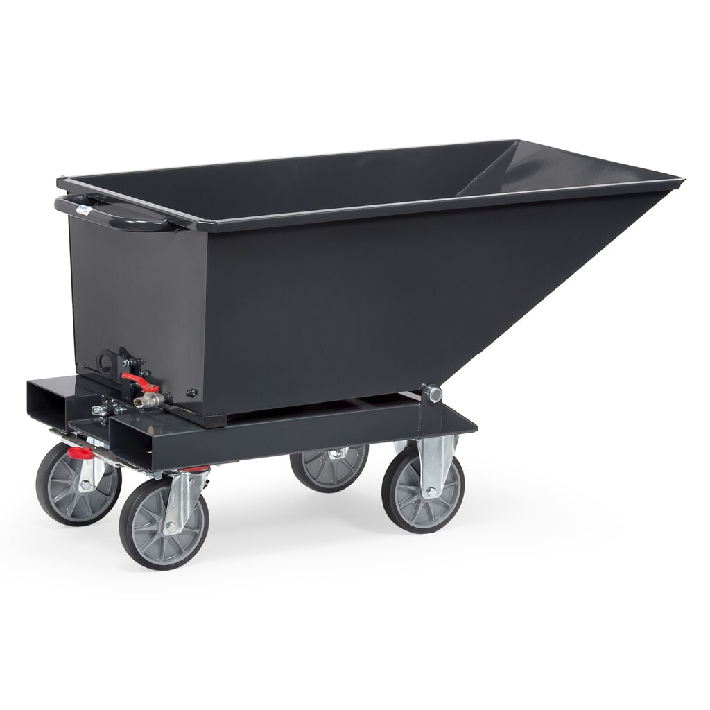 Productafbeelding nr. 3: fetra® kiepbak met aftapkraan, volume 0,25 m³, RAL 7016 antracietgrijs