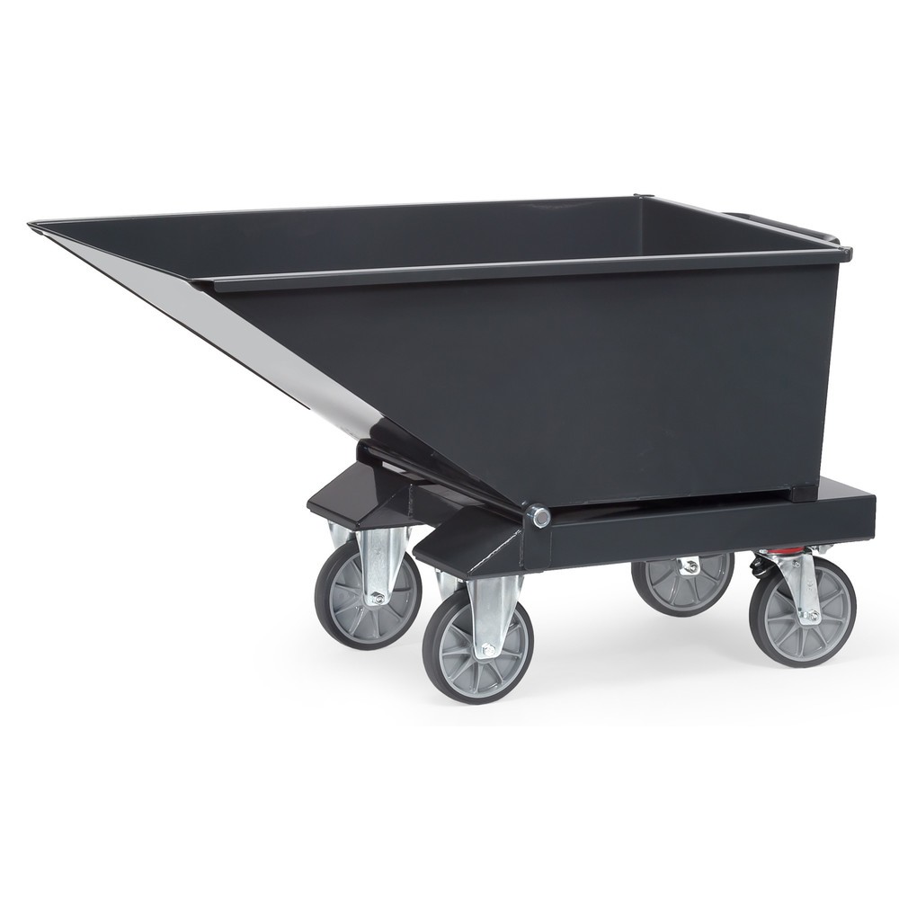 Product afbeelding: Kiepbak fetra® met wielen, 0,25 m³, antracietgrijs