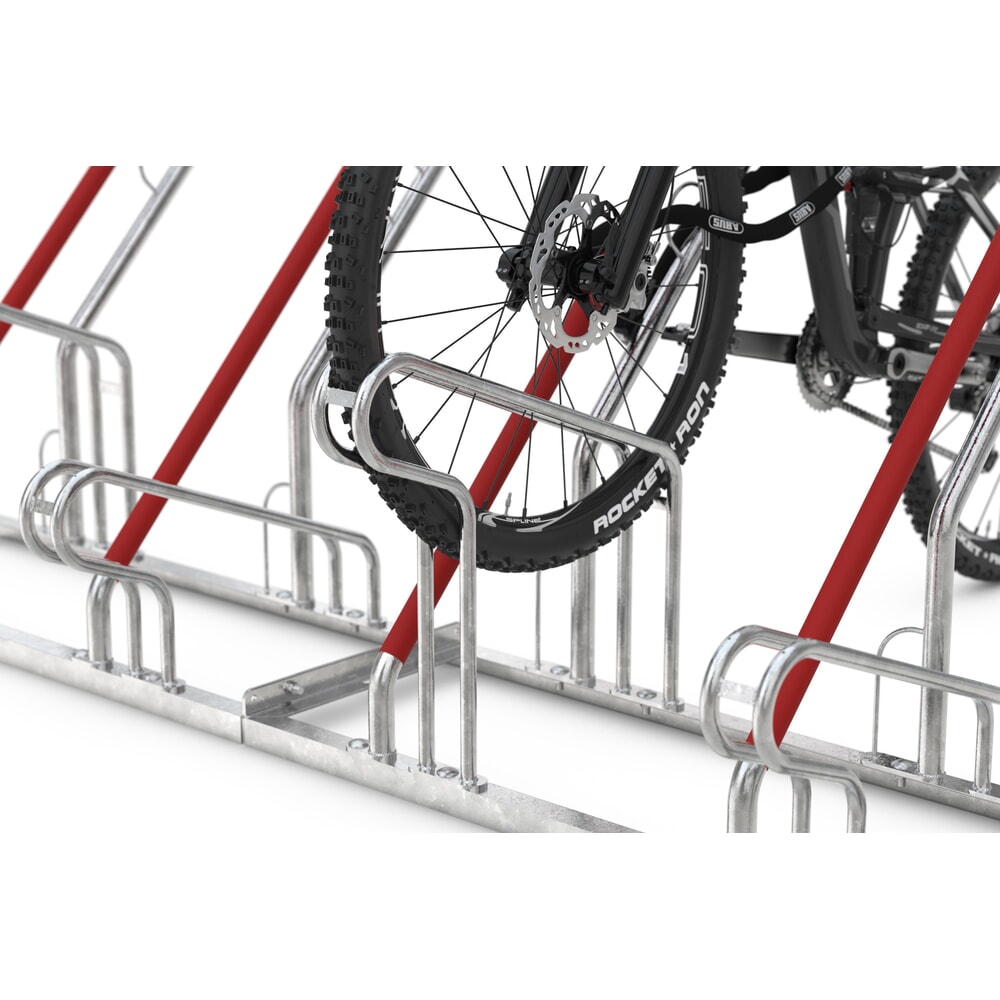 Productafbeelding nr. 2: Fietsenrek met parkeerbeugel, 1-zijdige wielinzet, 2 parkeerplaatsen, wielafstand 500 mm