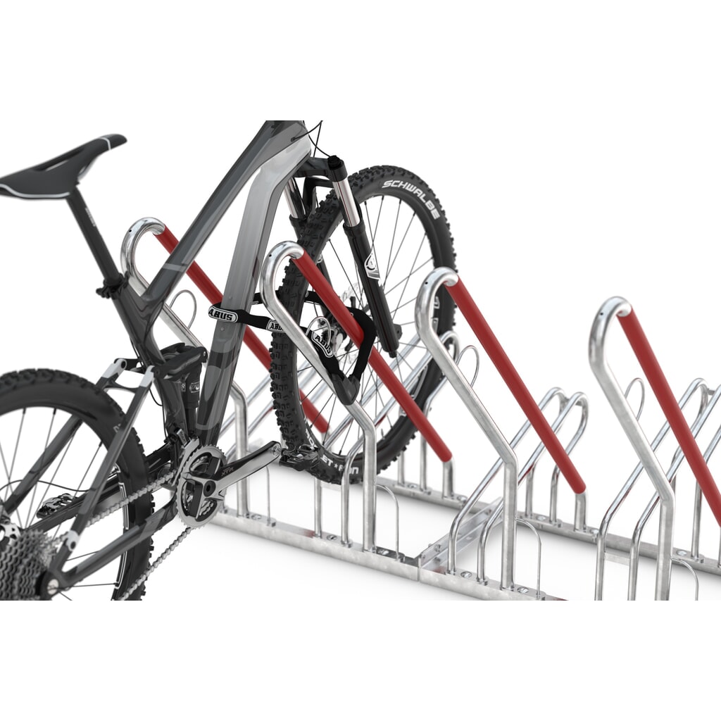 Fietsenrek met parkeerbeugel, 1-zijdige wielinzet, 2 parkeerplaatsen, wielafstand 350 mm Productafbeelding nr. 3: Fietsenrek met parkeerbeugel, 1-zijdige wielinzet, 2 parkeerplaatsen, wielafstand 350 mm