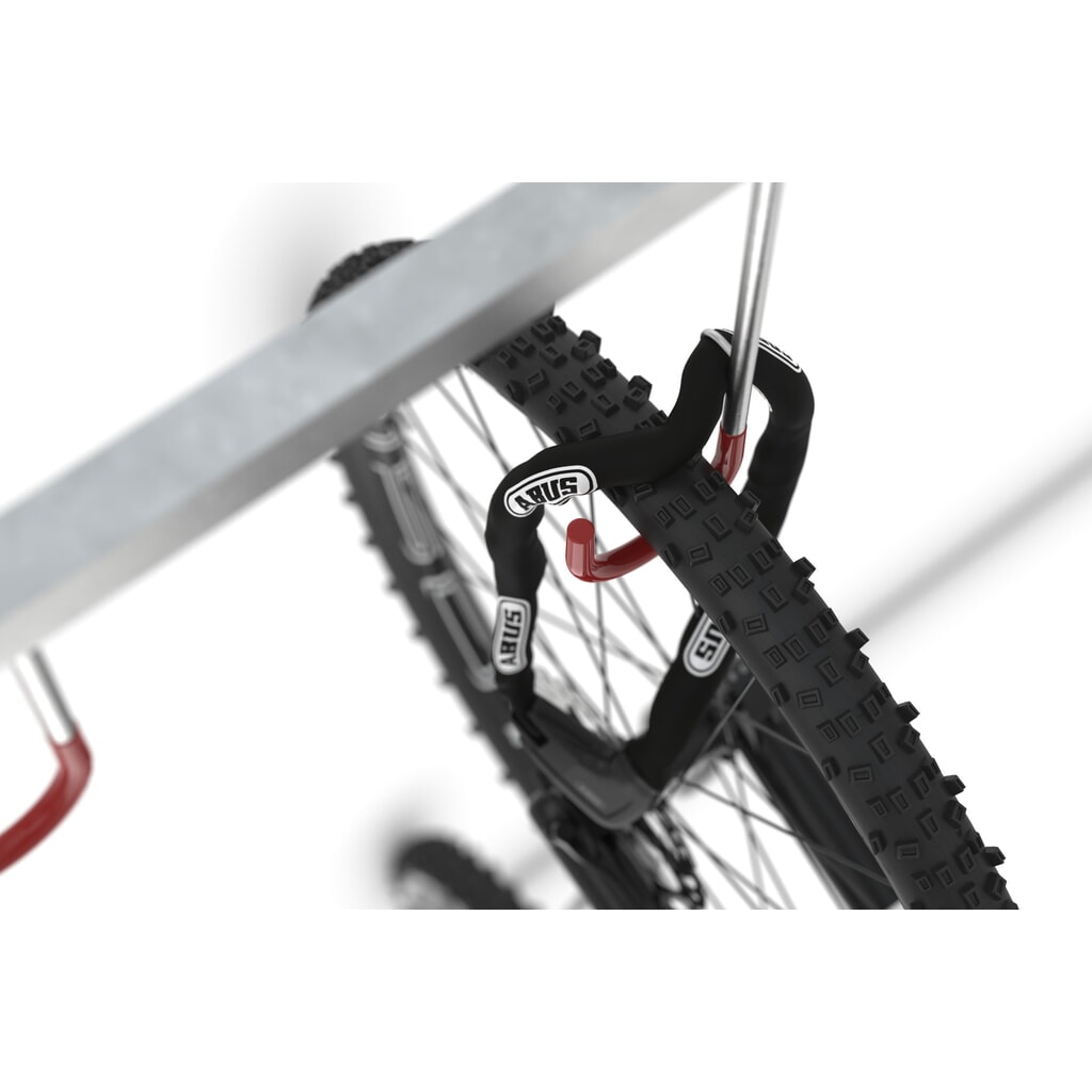 Fietsophangrek, 3 plaatsen, plafondmontage Productafbeelding nr. 2: Fietsophangrek, 3 plaatsen, plafondmontage