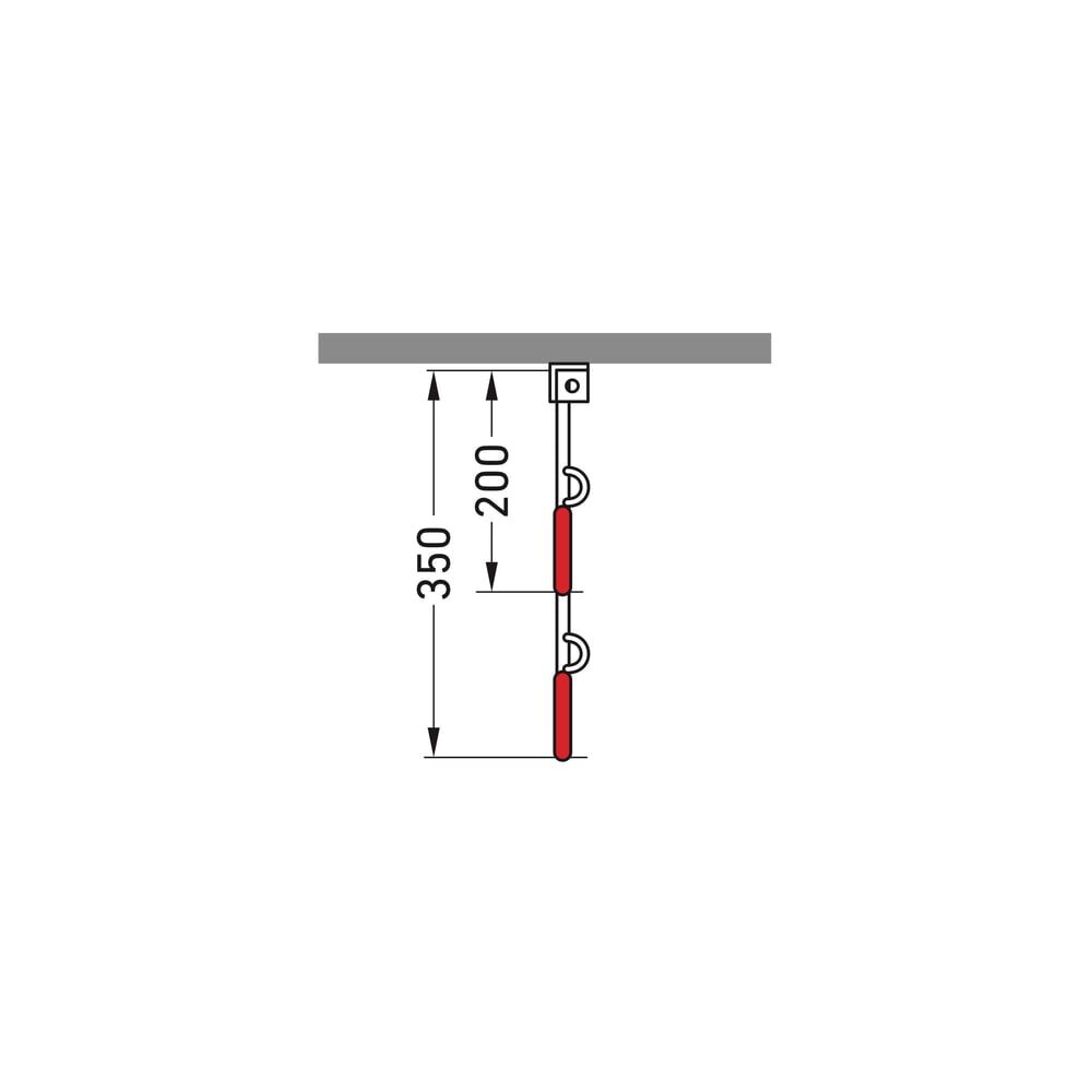 Productafbeelding nr. 6: Fietsophangrek, 2 plaatsen, wandmontage