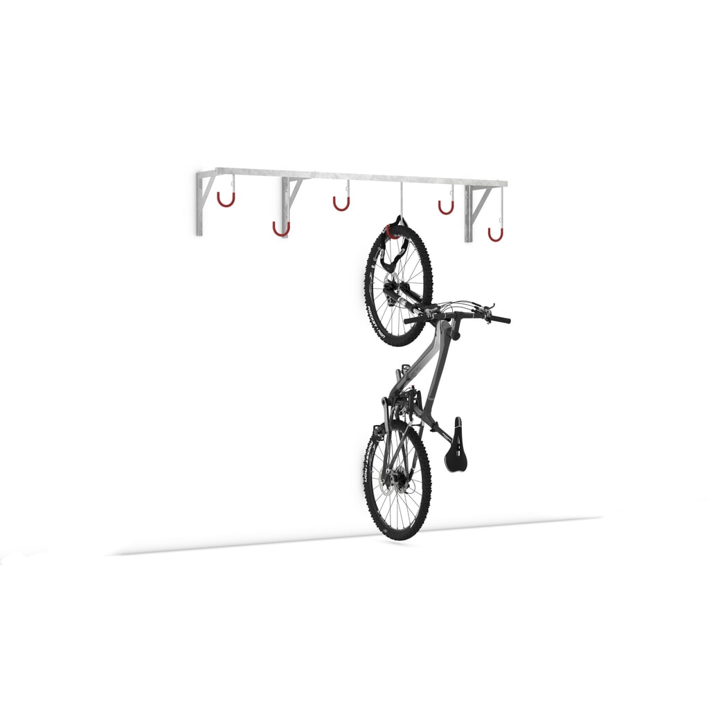 Fietsophangrek, 3 plaatsen, plafondmontage Productafbeelding nr. 8: Fietsophangrek, 3 plaatsen, plafondmontage
