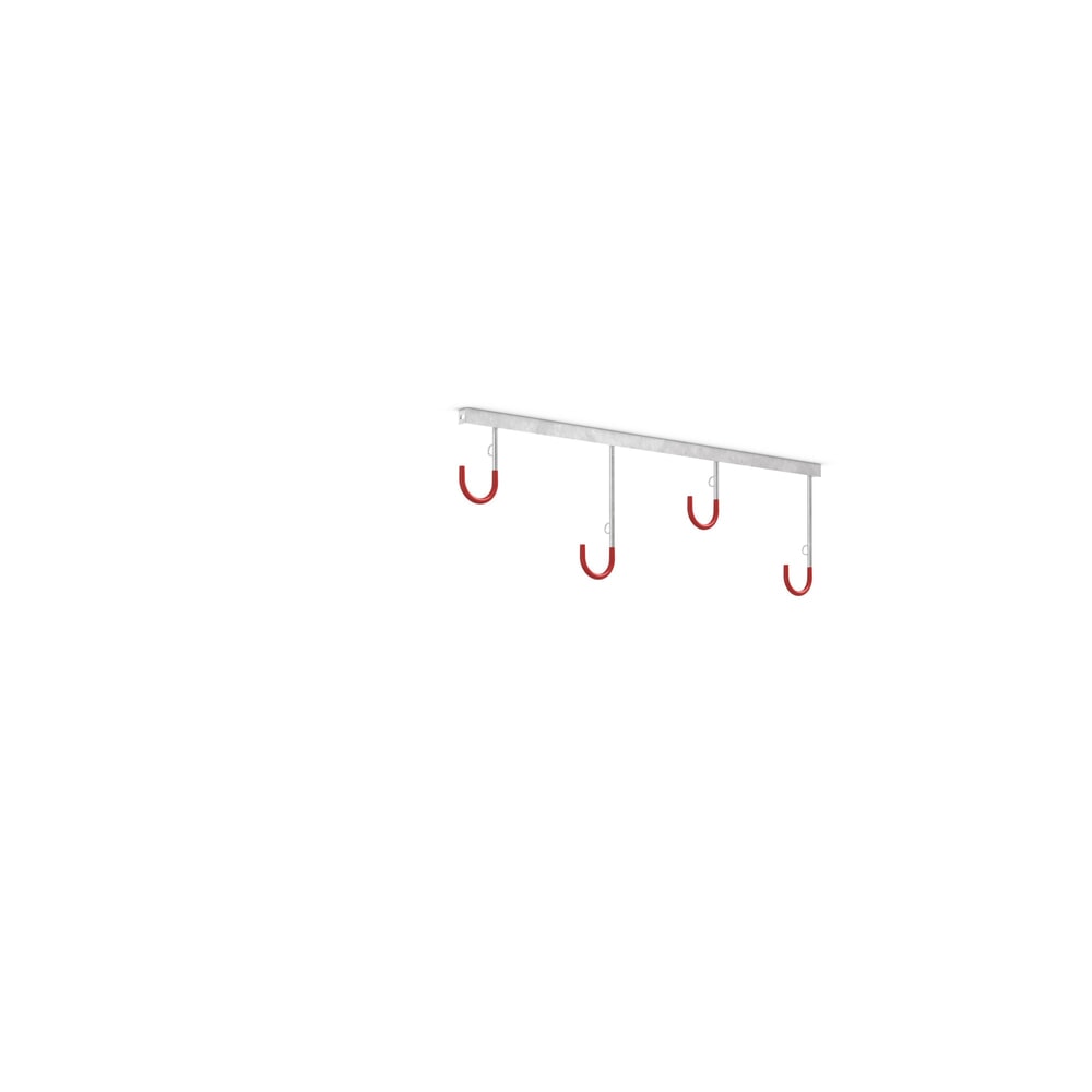 Product afbeelding: Fietsophangrek, 4 plaatsen, wandmontage