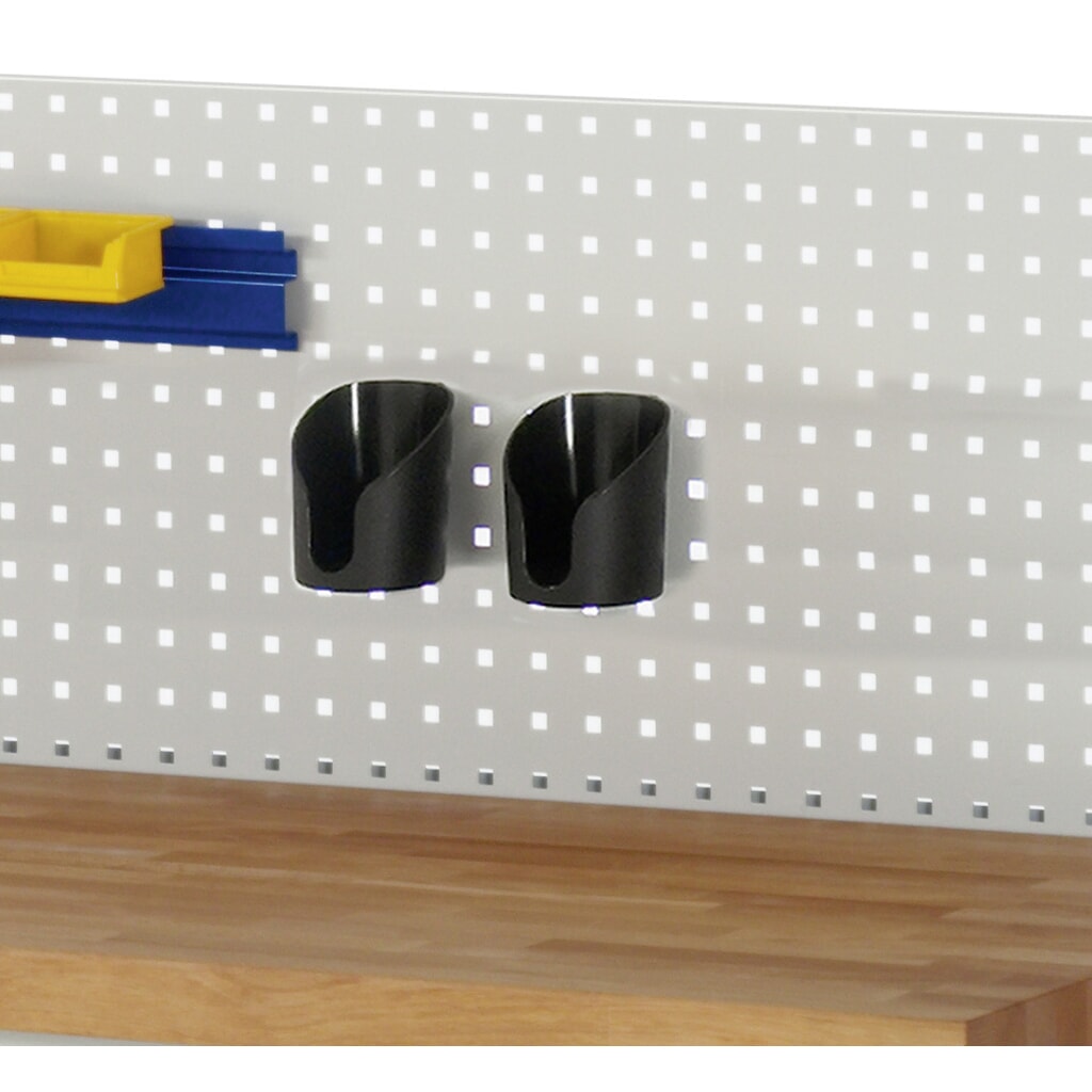 Fleshouder RAU voor geperforeerde plaat, hxbxd 120 x 80 x 80 mm Product afbeelding: Fleshouder RAU voor geperforeerde plaat, hxbxd 120 x 80 x 80 mm