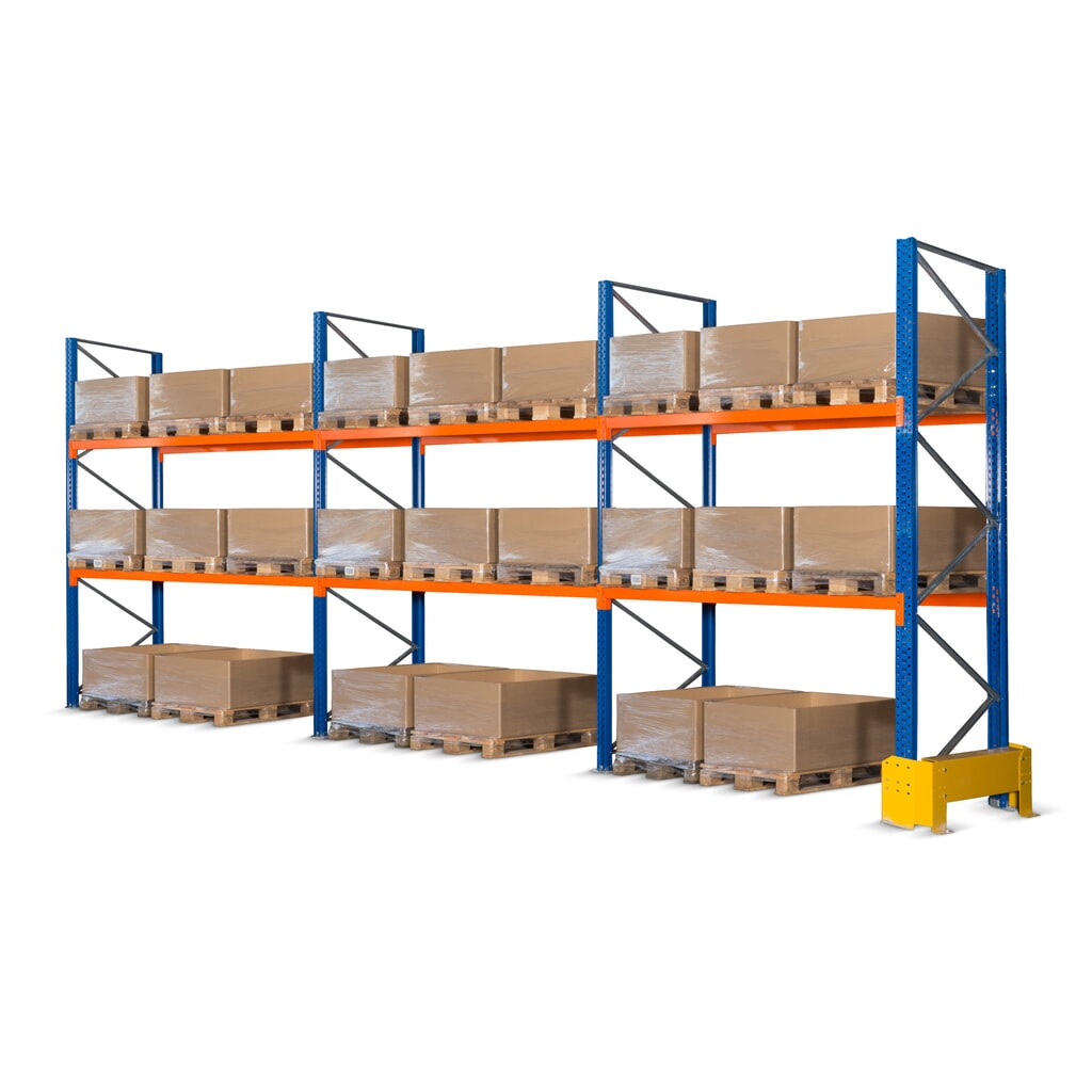 Gaasachterwand voor complete palletstelling ManOrga, hxb 2.000 x 8.700 mm Product afbeelding: Gaasachterwand voor complete palletstelling ManOrga, hxb 2.000 x 8.700 mm