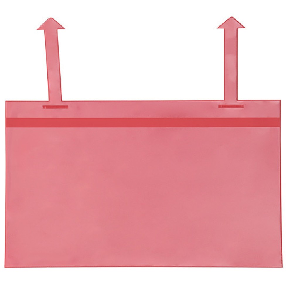 Product afbeelding: Gaascontainerhoesjes met lussen, 50 stuks/VE, A4 staand, rood