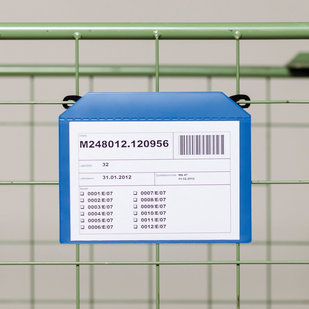 Product afbeelding: Gaascontainerhoesjes met inhanghaken, A4 liggend
