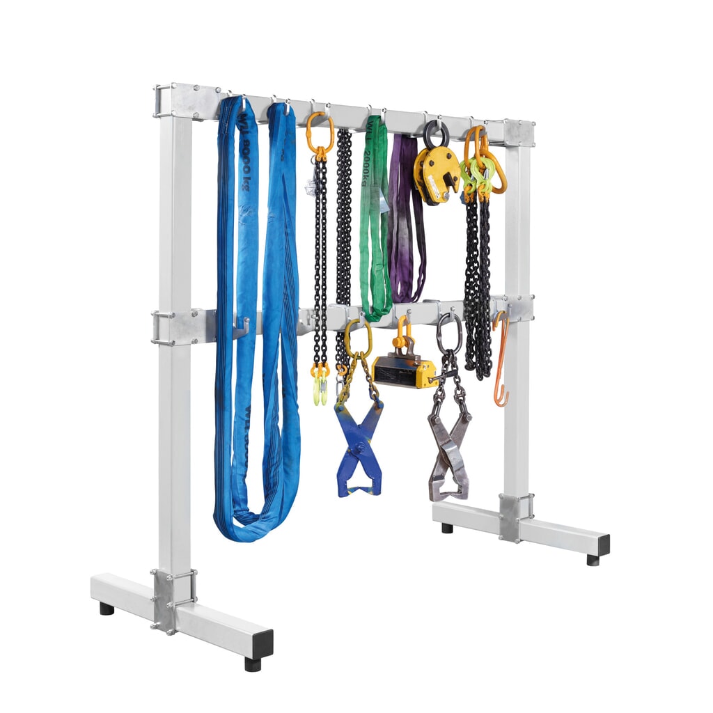 Garderobe voor hijs-/bevestigingsmiddelen VETTER, stationair, hxbxd 1.830 x 1.890 x 900 mm Product afbeelding: Garderobe voor hijs-/bevestigingsmiddelen VETTER, stationair, hxbxd 1.830 x 1.890 x 900 mm