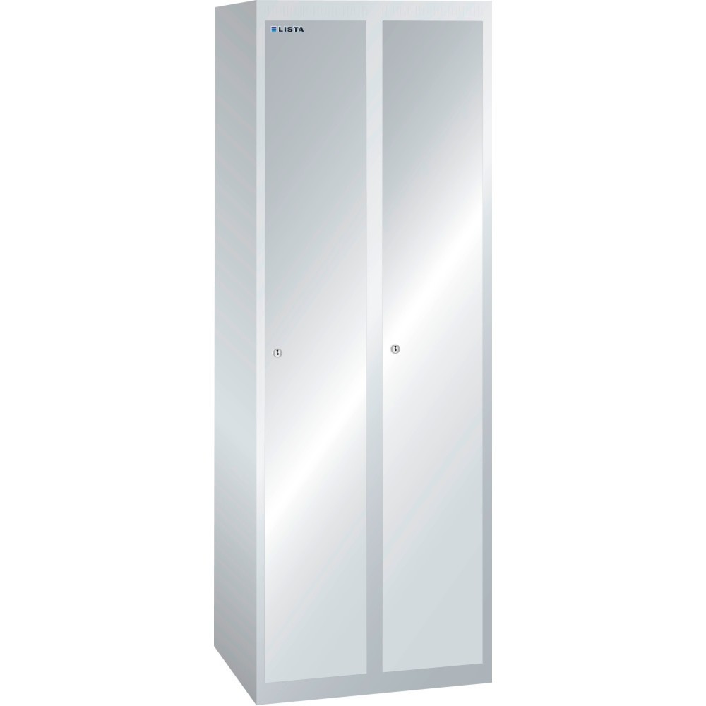 Product afbeelding: Garderobekast met geperforeerd paneel LISTA, (dxh) 500x1700 mm, zonder onderbouw, 2 compartimenten, slot