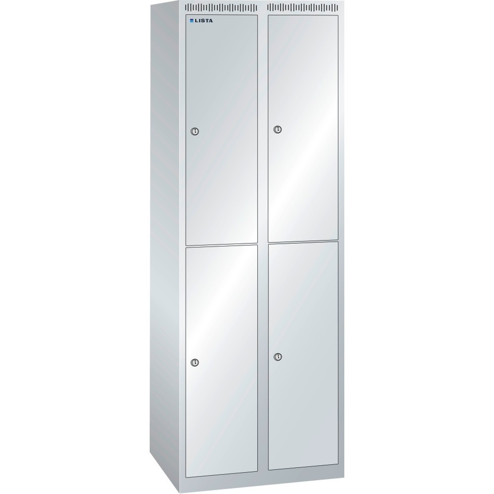 Product afbeelding: Garderobekast LISTA, (dxh) 500x1700 mm, zonder onderbouw, 2 rijen, 2x2 compartimenten, slot