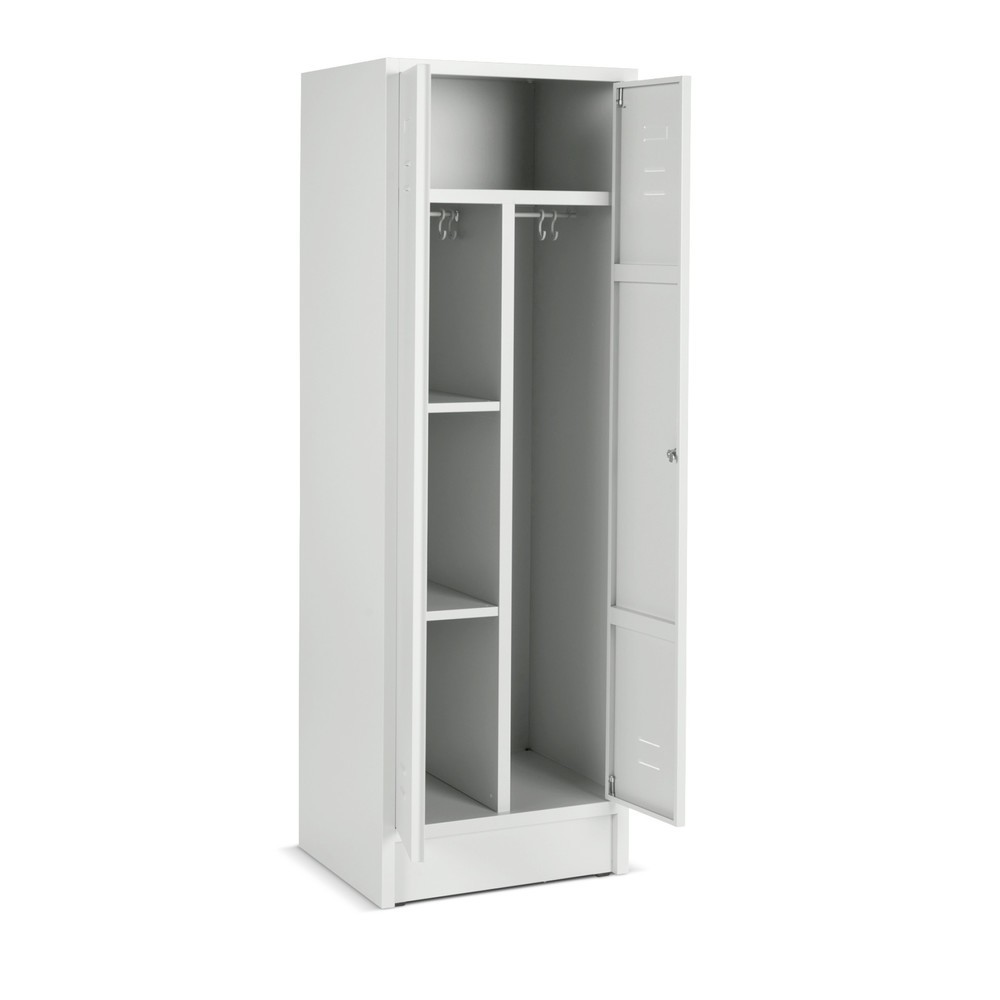 Productafbeelding nr. 2: Garderobekast met sokkel + draaivergrendeling, 2 compartimenten voor 1 persoon, hxbxd 1.800 x 600 x 500 mm