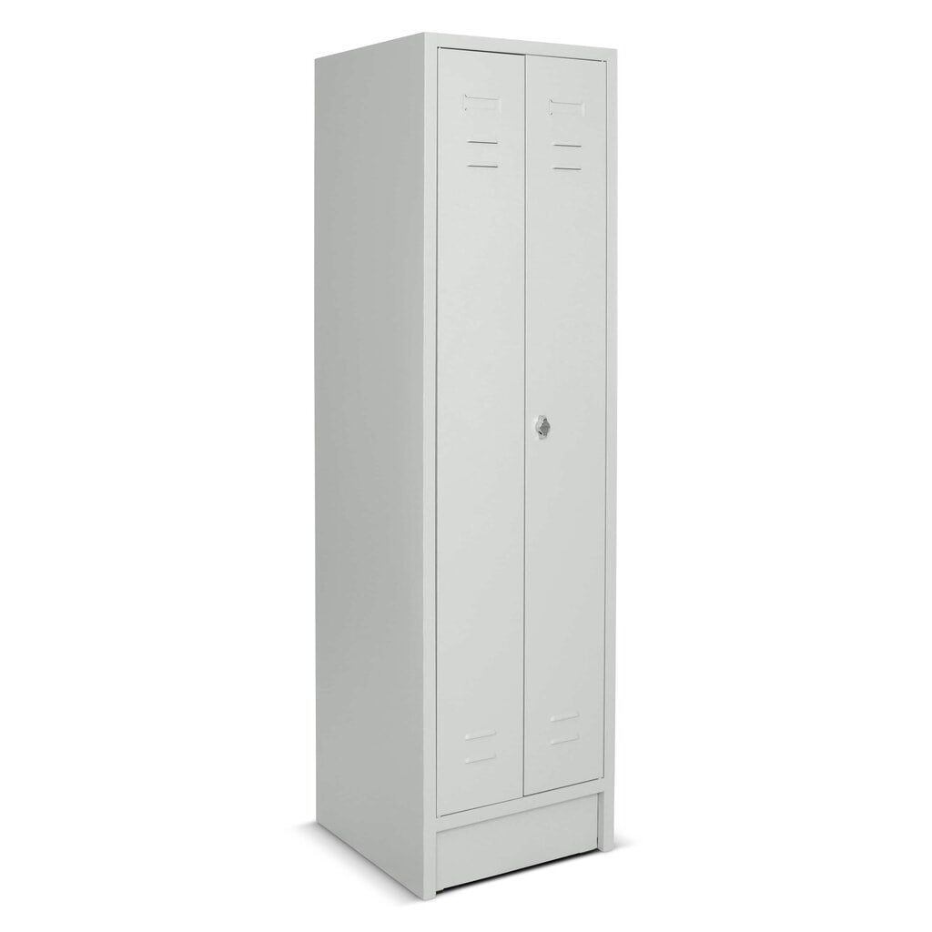 Product afbeelding: Garderobekast met sokkel + draaivergrendeling, 2 compartimenten voor 1 persoon, hxbxd 1.800 x 500 x 500 mm