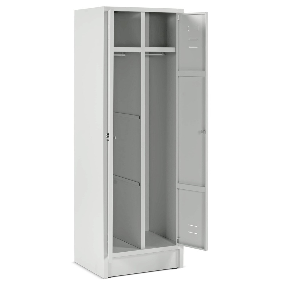 Productafbeelding nr. 2: Garderobekast met sokkel + draaivergrendeling, 2 compartimenten voor 2 personen, hxbxd 1.800 x 600 x 500 mm
