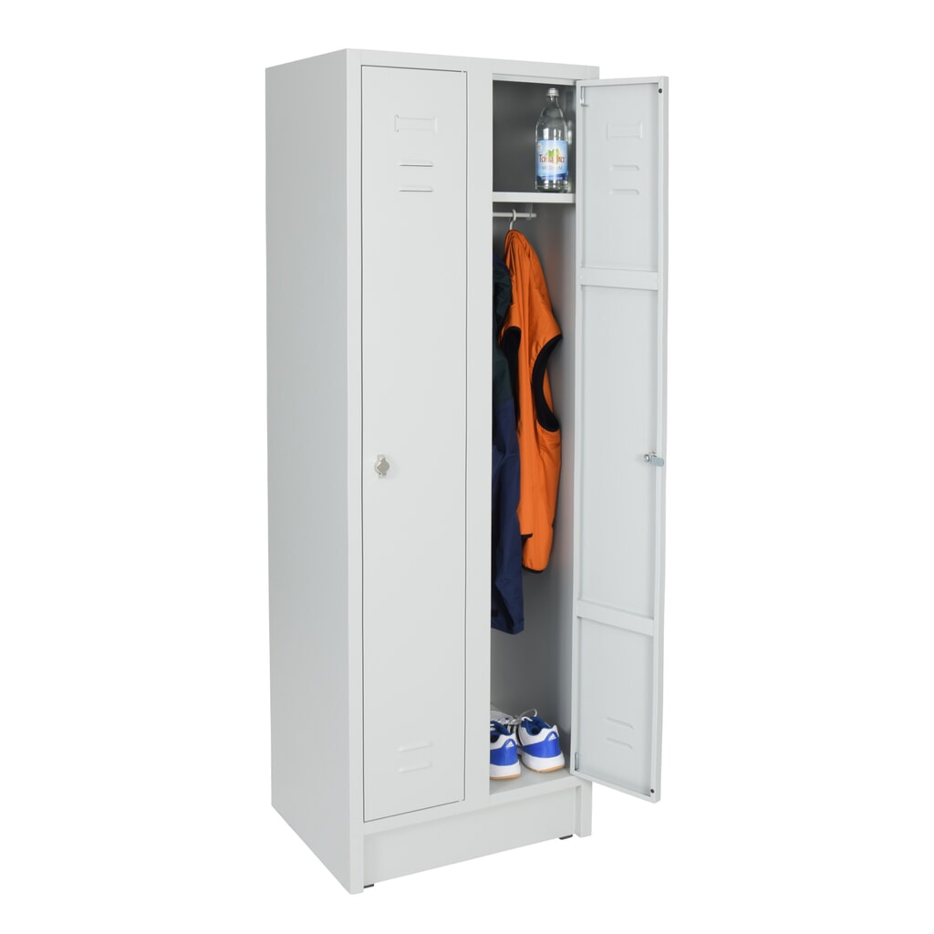 Productafbeelding nr. 4: Garderobekast met zitbank HEMMDAL HG-SB-1, draaivergrendeling, 2 compartimenten, hxbxd 1800 x 600 x 500 mm, lichtgrijs