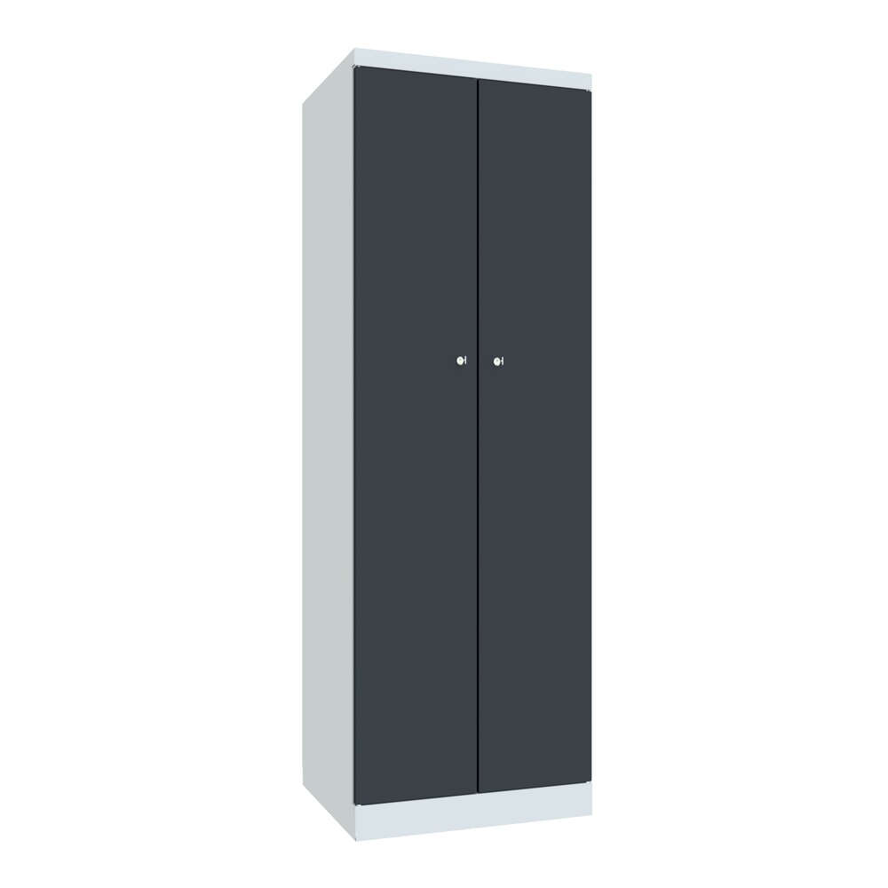 Productafbeelding nr. 1: Garderobekast PAVOY met openslaande deuren, hxbxd 1.800 x 600 x 500, afzonderlijk vergrendelbaar, antracietgrijs, lichtgrijs