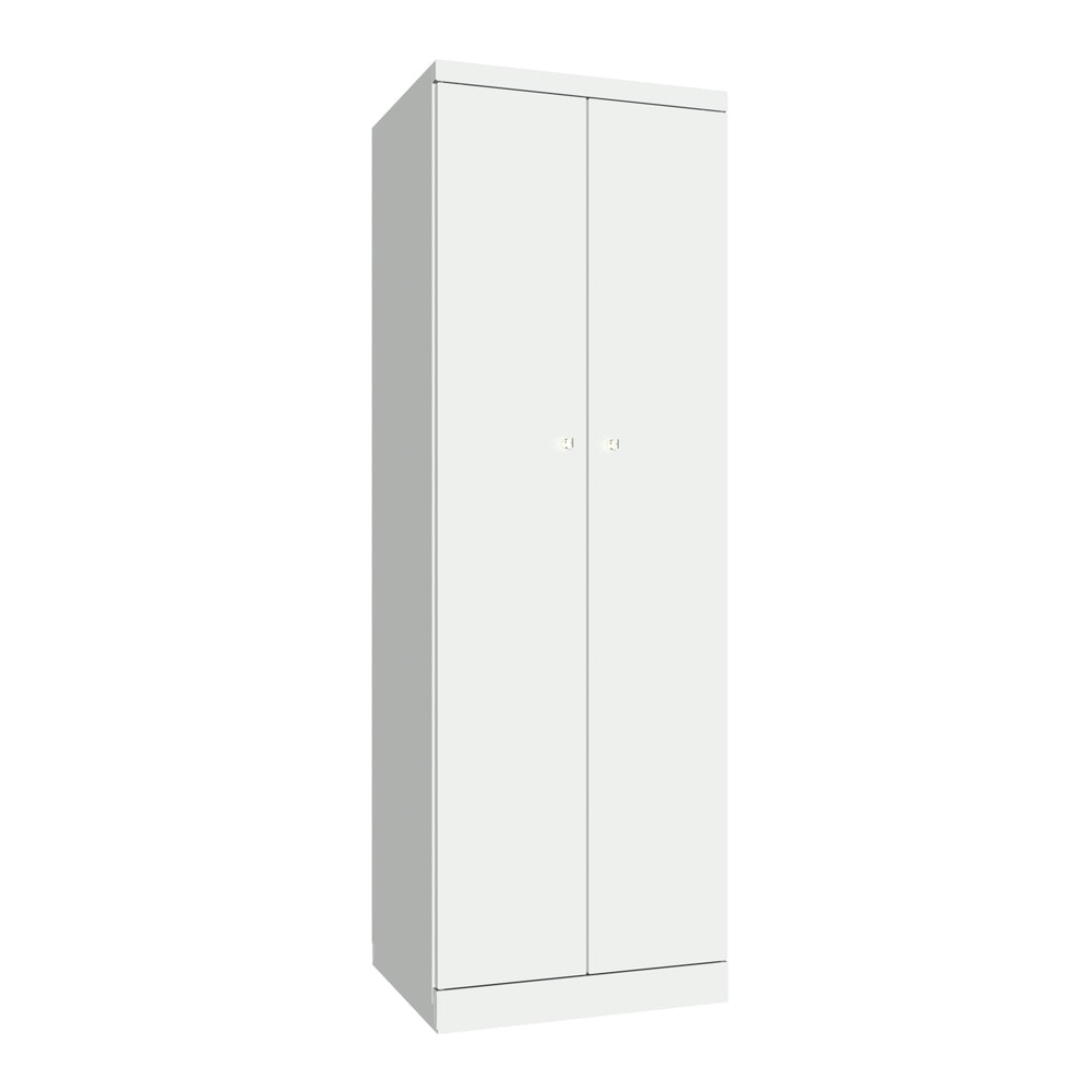 Product afbeelding: Garderobekast PAVOY met openslaande deuren, hxbxd 1.800 x 600 x 500, afzonderlijk vergrendelbaar, lichtgrijs, lichtgrijs
