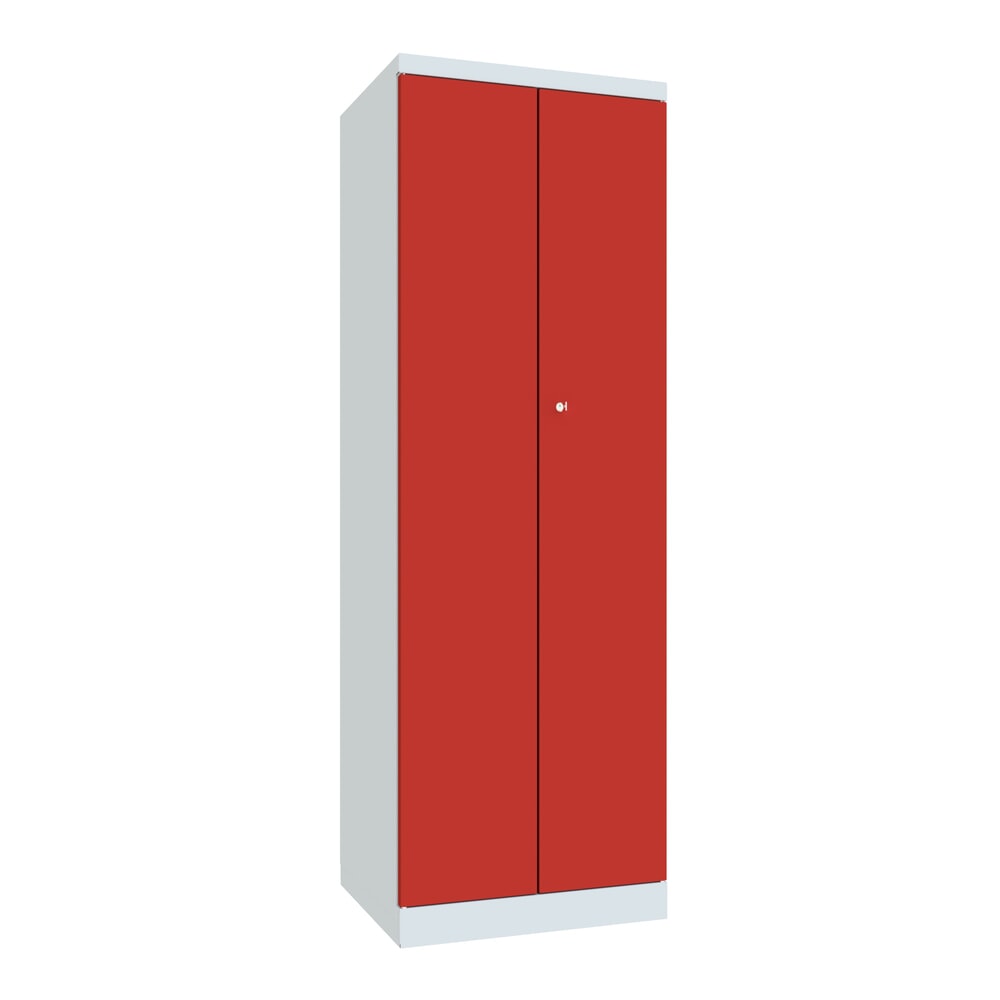Productafbeelding nr. 2: Garderobekast PAVOY met openslaande deuren, hxbxd 1.800 x 600 x 500, afzonderlijk vergrendelbaar, vuurrood, lichtgrijs
