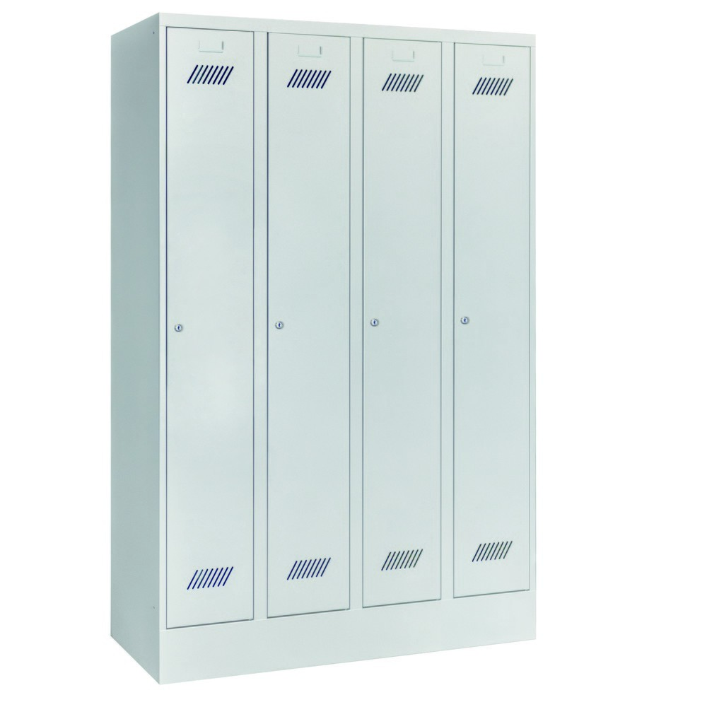 Ruimtebesparende garderobekast C+P, cilinderslot, 6 compartimenten, hxbxd 1.950 x 920 x 500 mm