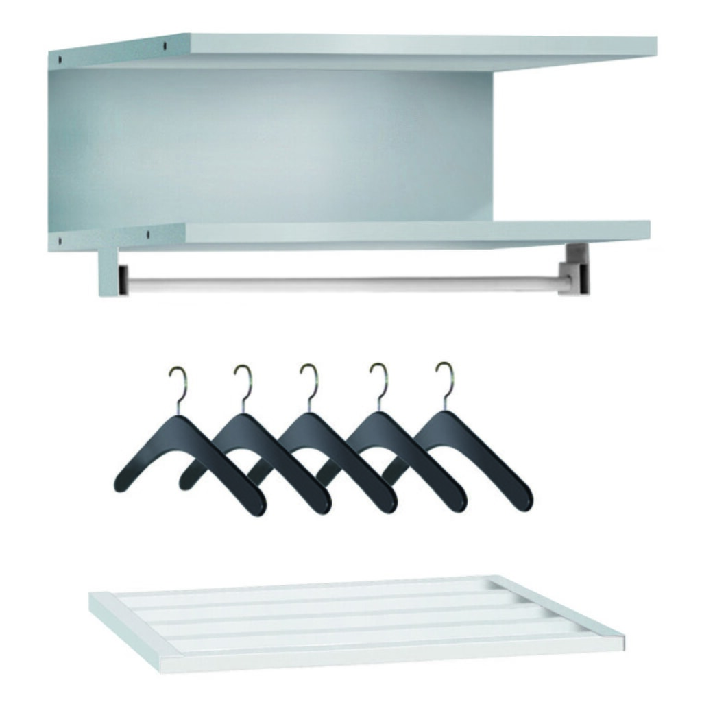 Garderobeset voor PAVOY lockerkast, 5 opbergplaatsen, breedte 450 mm Product afbeelding: Garderobeset voor PAVOY lockerkast, 5 opbergplaatsen, breedte 450 mm