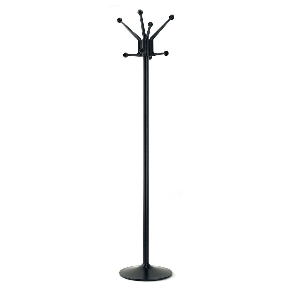 Product afbeelding: Garderobestandaard Barcelona, vrijstaand, 8 haken, zwart