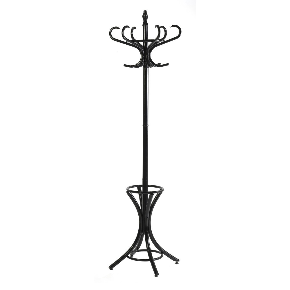 Product afbeelding: Garderobestandaard Bistro, vrijstaand, van hout, 12 haken, zwart