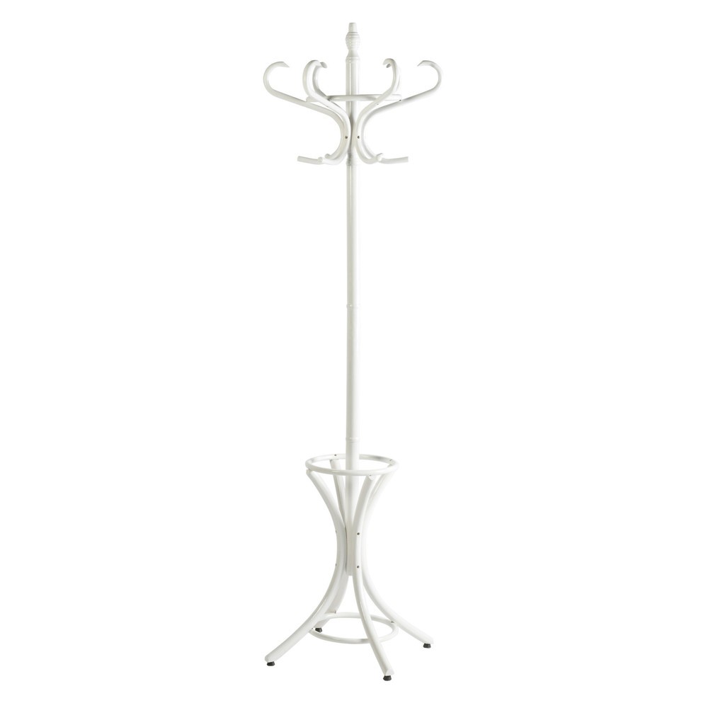 Product afbeelding: Garderobestandaard Bistro, vrijstaand, van hout, 12 haken, wit