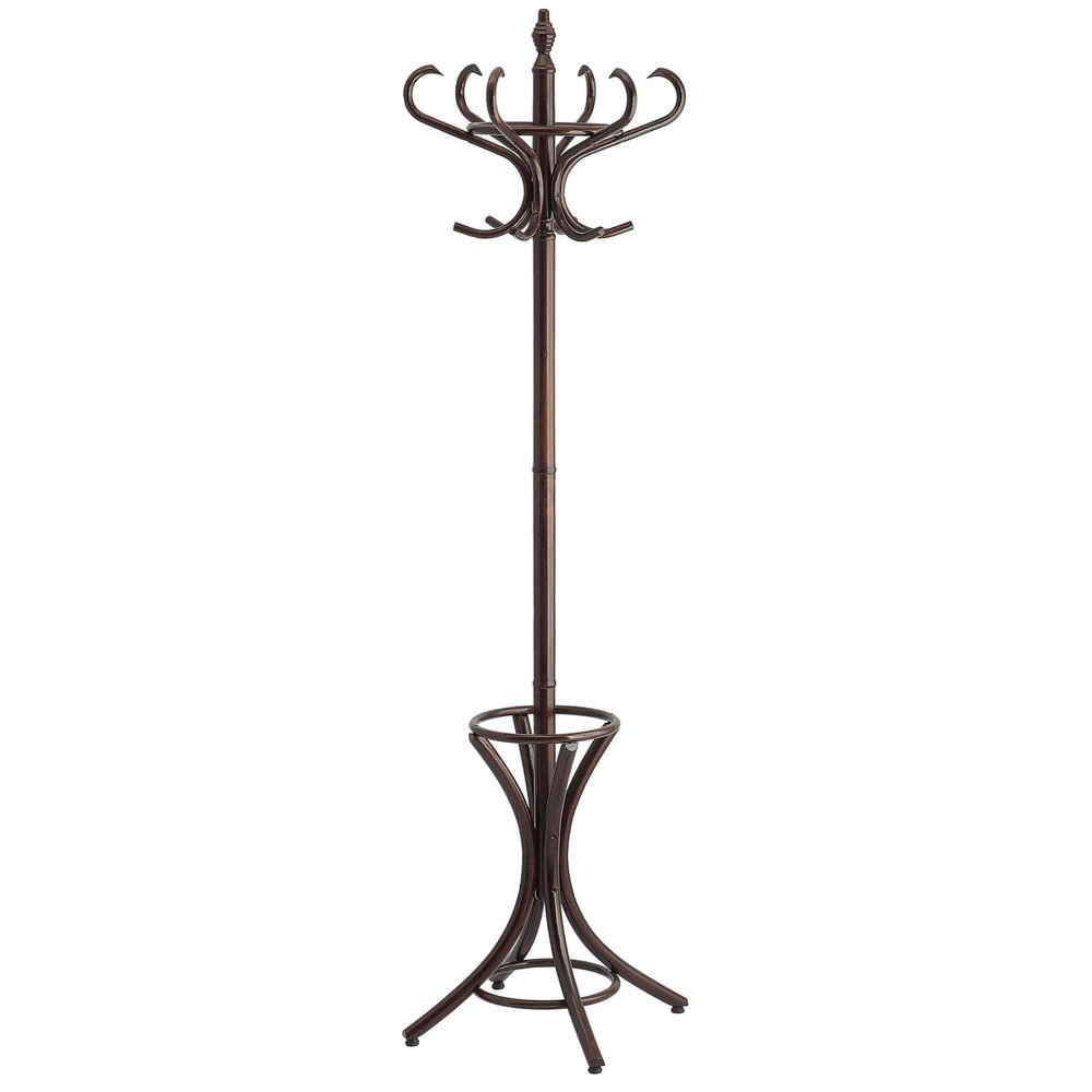 Product afbeelding: Garderobestandaard Bistro, vrijstaand, van hout, 12 haken, bruin