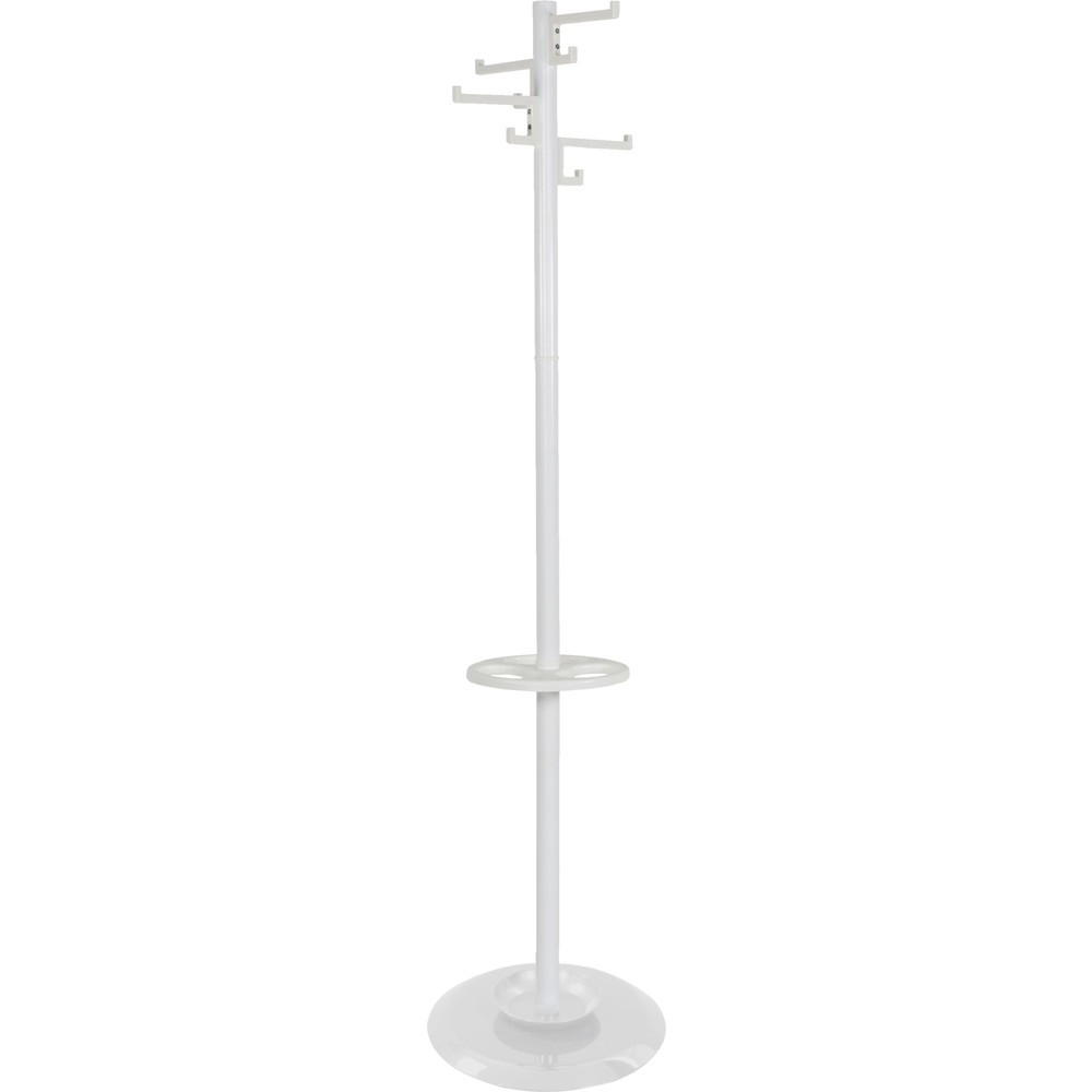 Product afbeelding: Garderobestandaard Porcelain, vrijstaand, 4 dubbele haken, wit