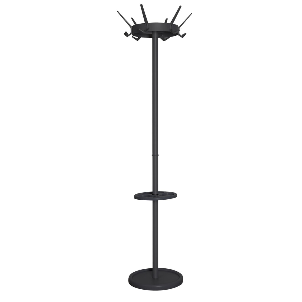 Product afbeelding: Garderobestandaard, vrijstaand, 18 haken, met parapluhouder