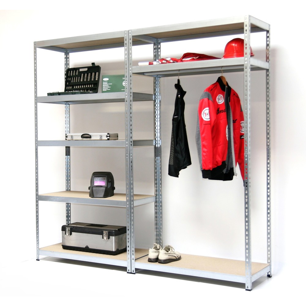 Product afbeelding: Garderobestelling, hxbxd 1.800 x 1.800 x 460 mm, 8 legborden