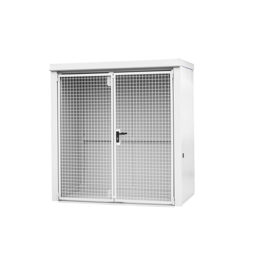 Product afbeelding: Gascilindercontainer met dak voor max. 28 flessen, brandwerend, grijswit