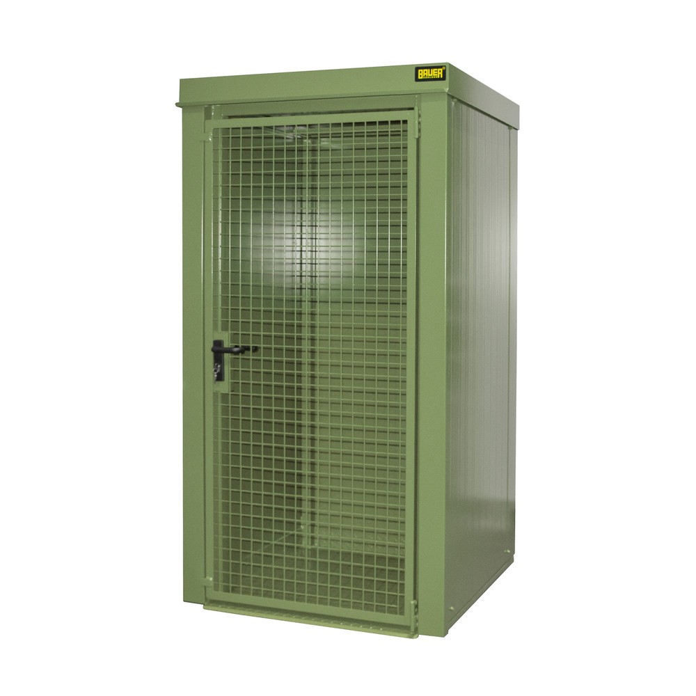 Product afbeelding: Gasflescontainer voor max. 9 flessen, brandbestendig, resedagroen