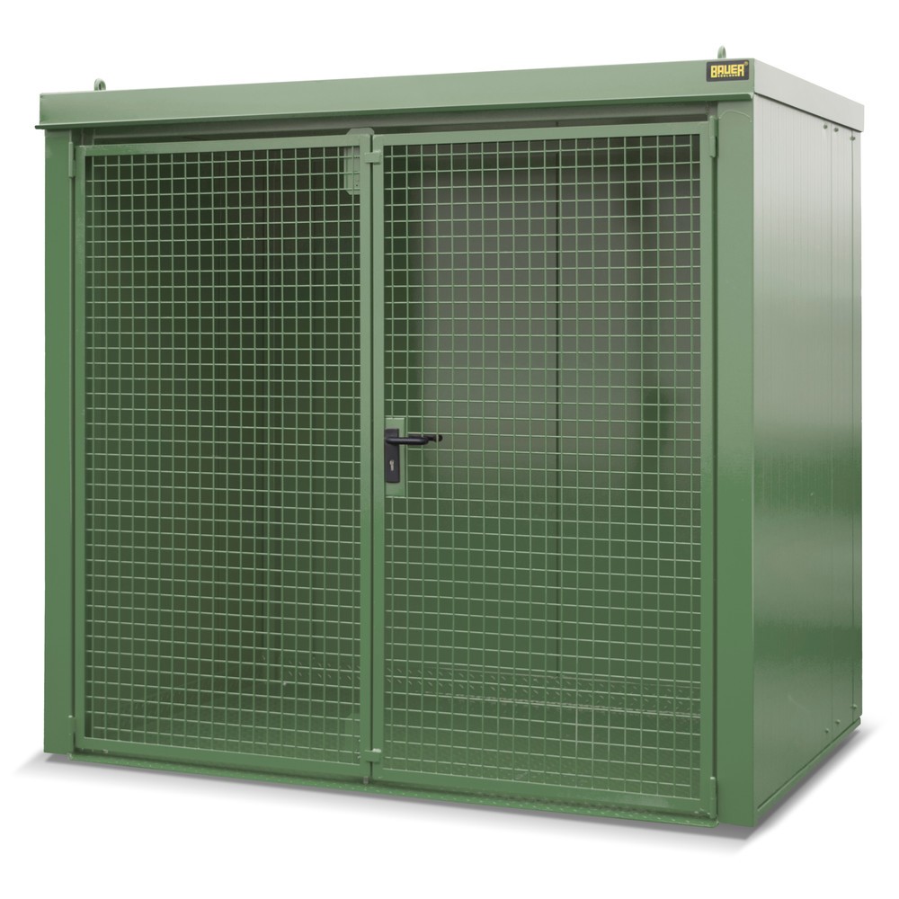 Product afbeelding: Gasflescontainer voor max. 45 flessen, brandbestendig, resedagroen