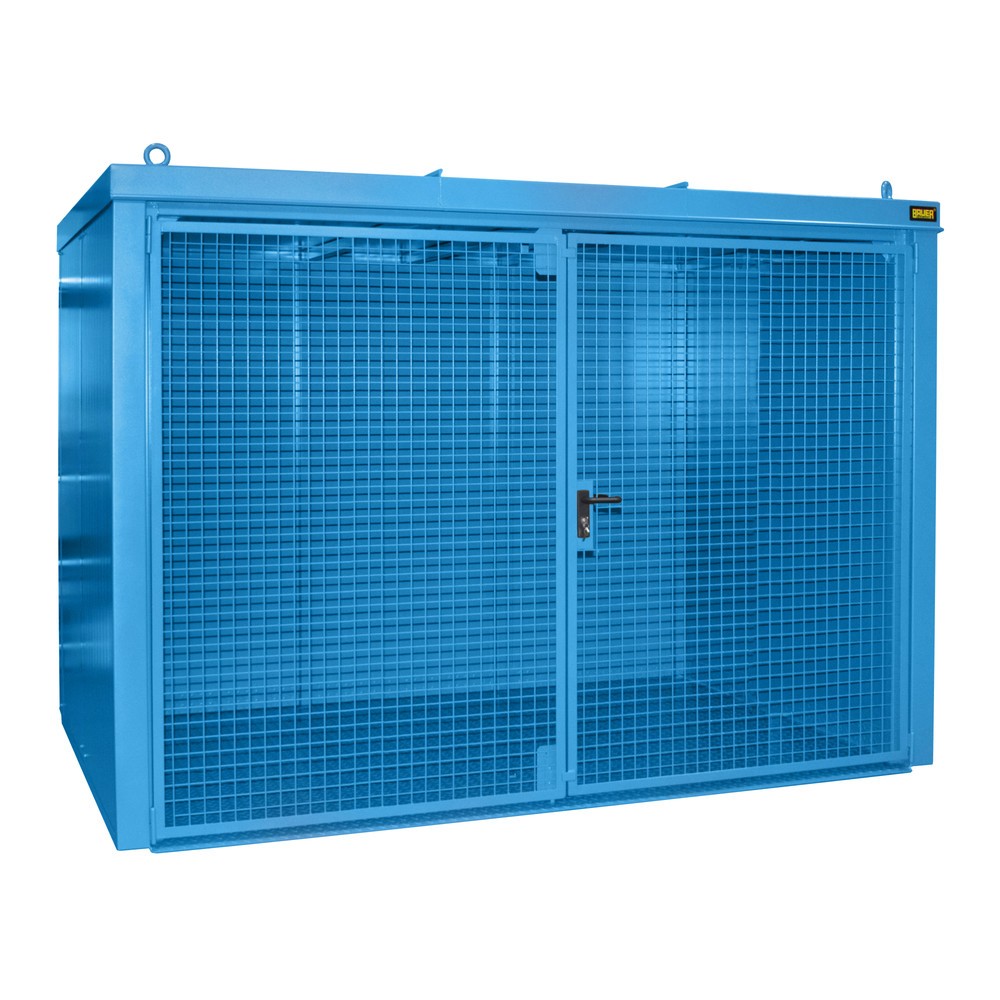 Product afbeelding: Gasflescontainer voor max. 60 flessen, brandbestendig, lichtblauw