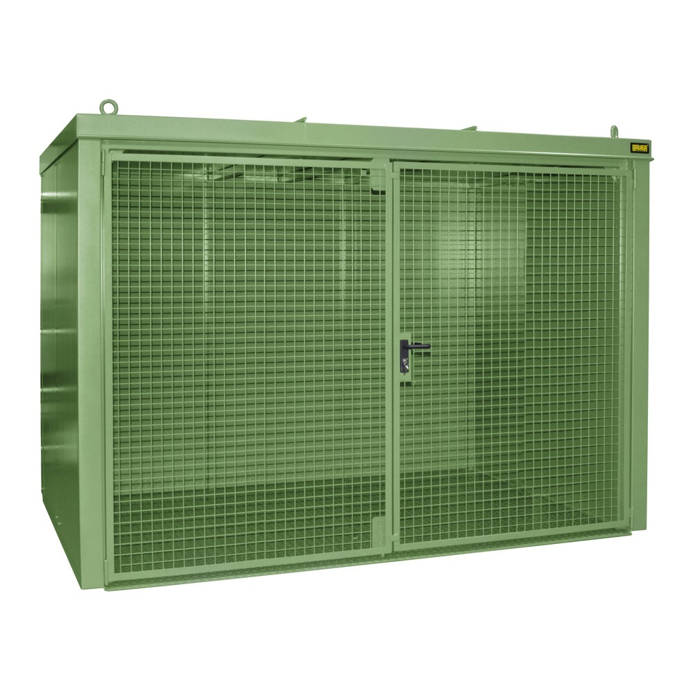 Product afbeelding: Gasflescontainer voor max. 60 flessen, brandbestendig, resedagroen