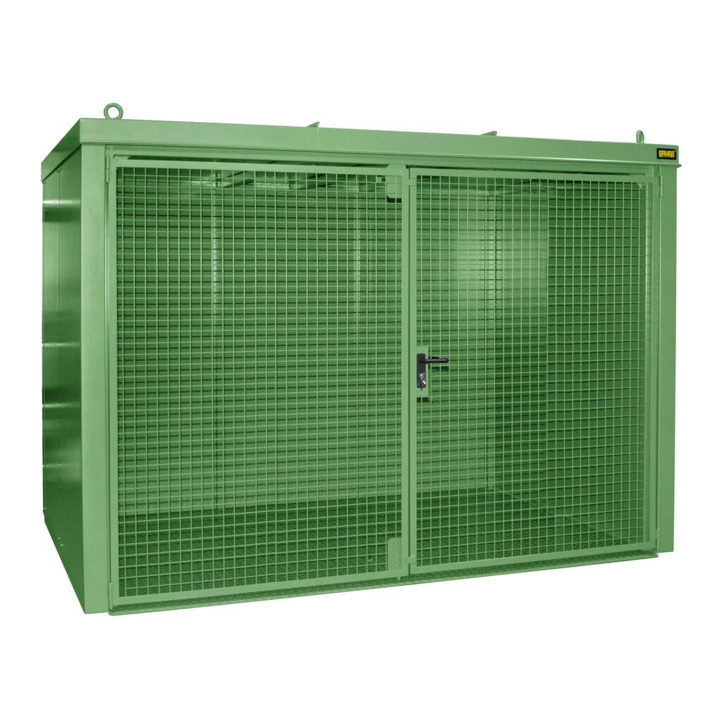 Gasflescontainer, brandbestendig