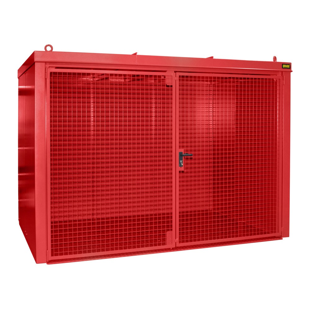 Product afbeelding: Gasflescontainer voor max. 60 flessen, brandbestendig, vuurrood