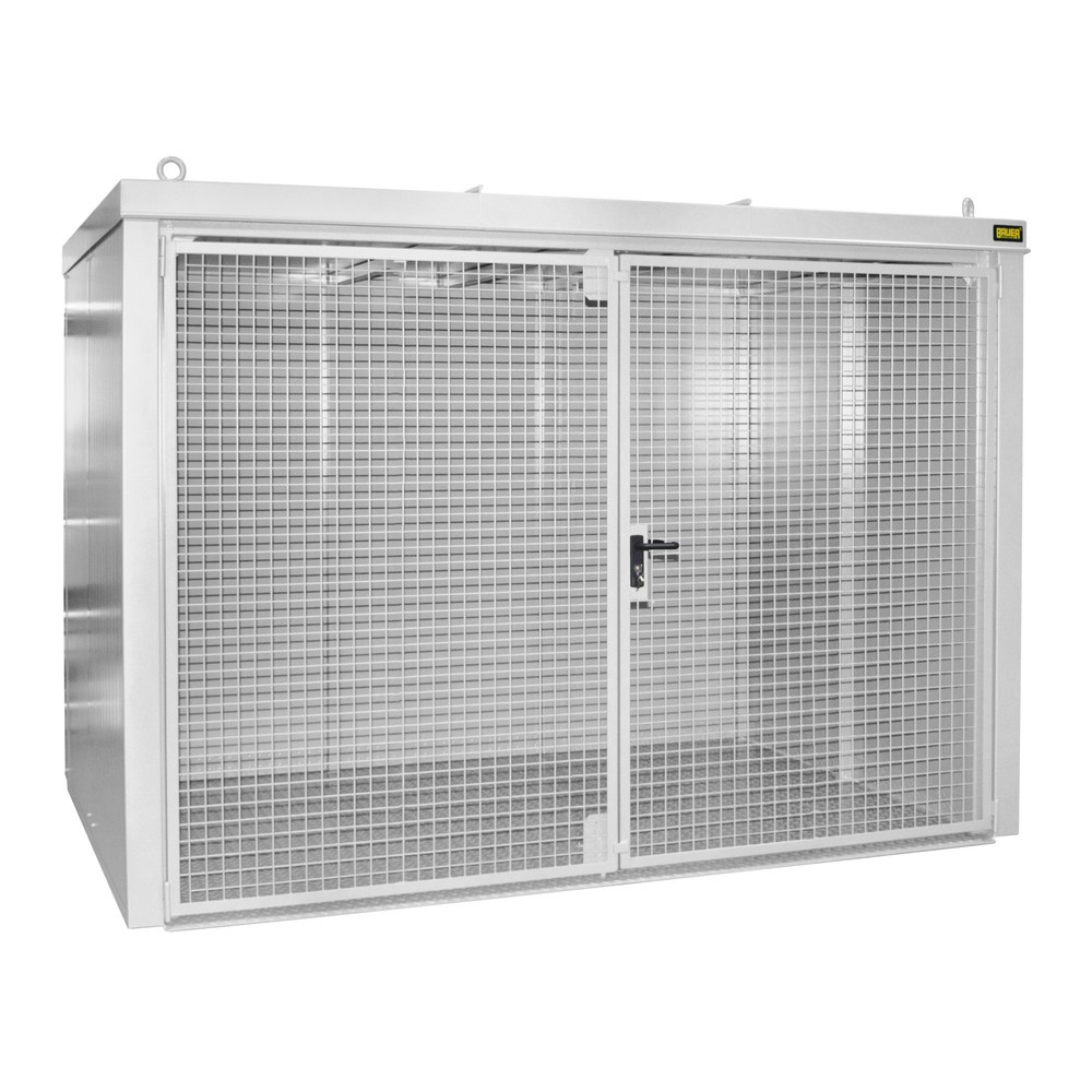 Product afbeelding: Gasflescontainer voor max. 96 flessen, brandbestendig, grijswit