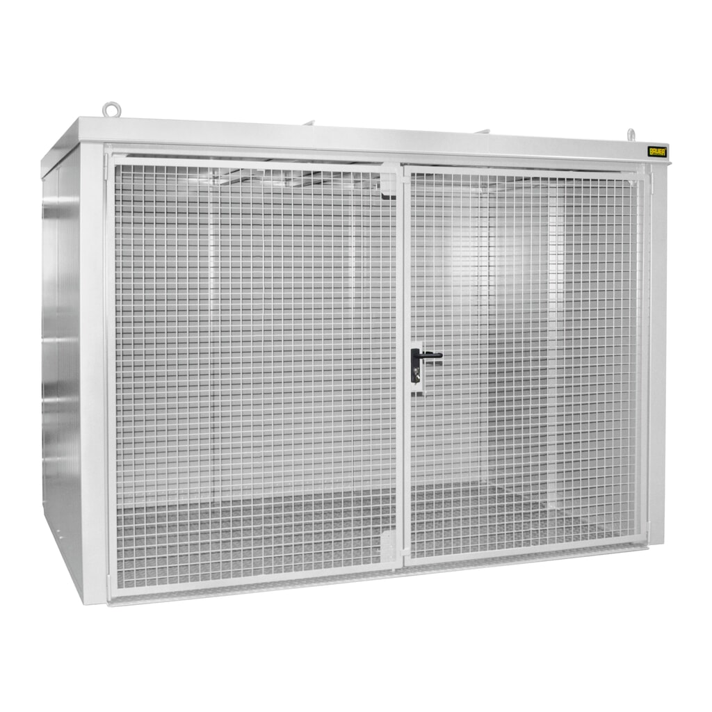 Product afbeelding: Gasflescontainer voor max. 96 flessen, brandbestendig, grijswit