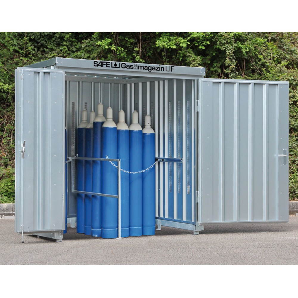 Product afbeelding: Gasflessencontainer TRGS 510 LIF zonder vloerframe, hxbxd 2.250 x 2.100 x 1.140 mm
