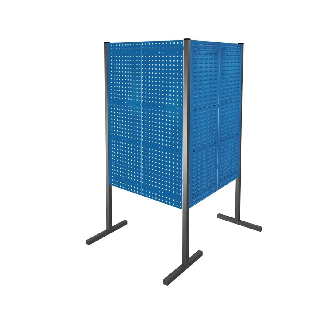 2 gaten/2 sleufplaten, dubbel veld 90°, H 1500 mm, gentiaanblauw Product afbeelding: 2 gaten/2 sleufplaten, dubbel veld 90°, H 1500 mm, gentiaanblauw